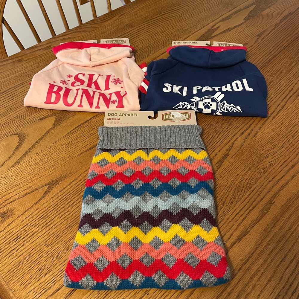 Dog outfit clothing bundle of 3 pieces